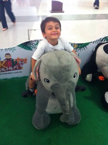 Nosso mini cliente se divertindo!